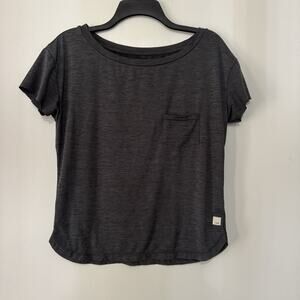 Vuori Lux Performance Tee Women’s XS Charcoal Heather Gray Short Sleeve Athletic
